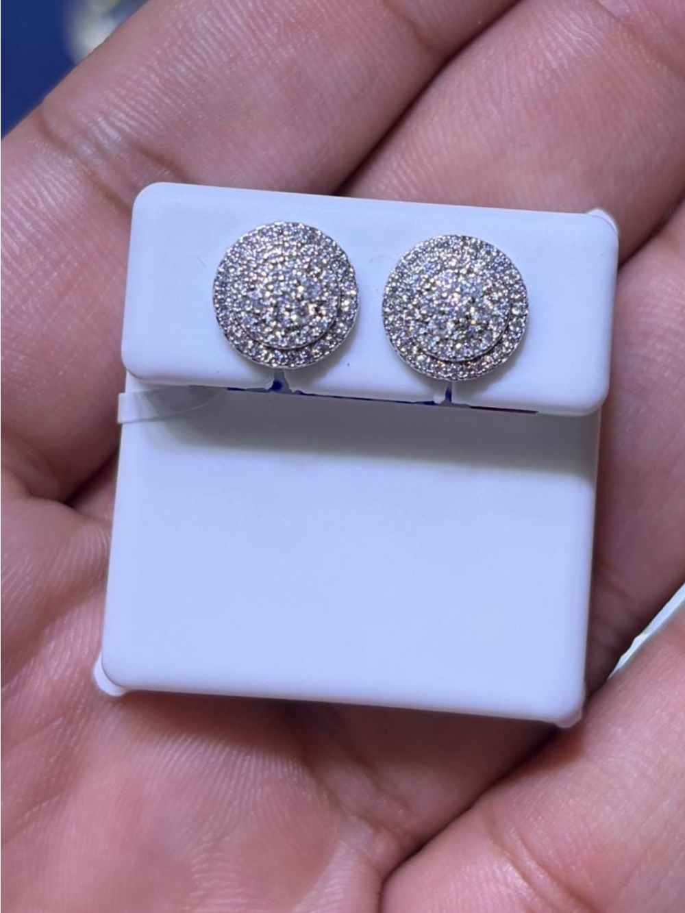 Round Moissanite Stud Earrings